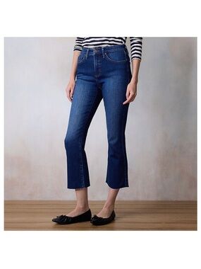 NWOT Women’s LC Lauren Conrad High Rise Cropped Kickflare Jeans   size 6